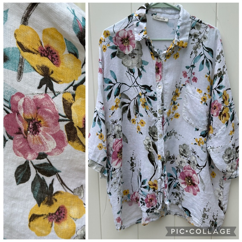 Liabella floral top XL 100% cotton